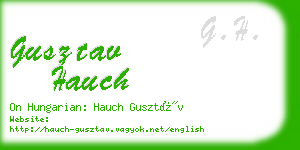 gusztav hauch business card